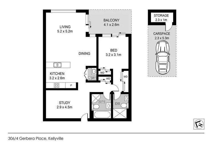Floorplan of Homely apartment listing, 306/4 Gerbera Place, Kellyville NSW 2155