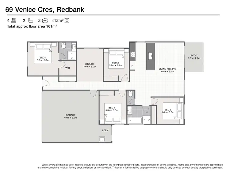 Floorplan of Homely house listing, 69 VENICE CRESCENT, Redbank QLD 4301