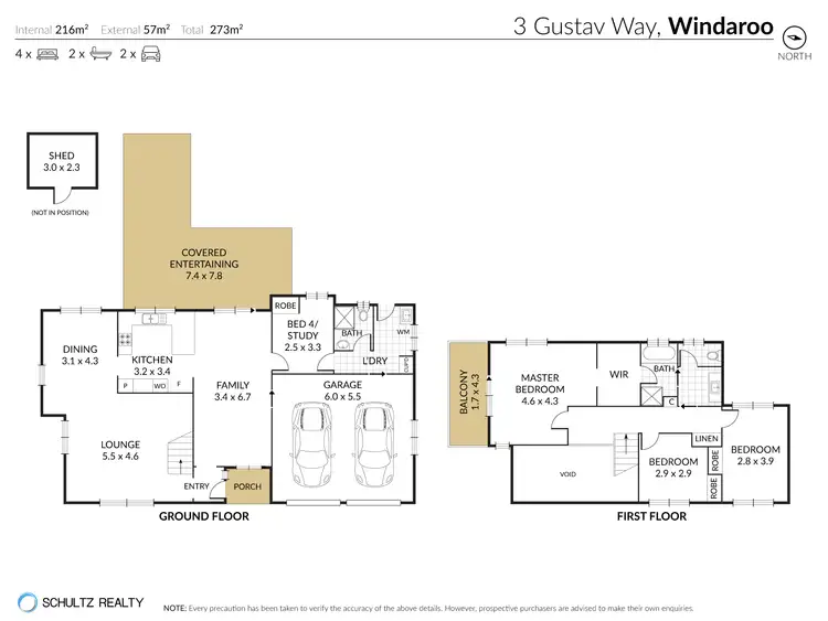 Floorplan of Homely house listing, 3 Gustav Way, Windaroo QLD 4207