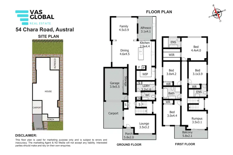 Floorplan of Homely house listing, 54 Chara Road, Austral NSW 2179