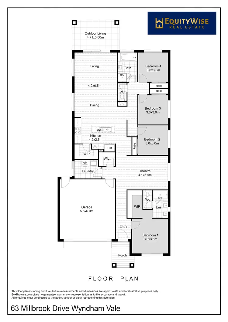 Floorplan of Homely house listing, 63 Millbrook Drive, Wyndham Vale VIC 3024