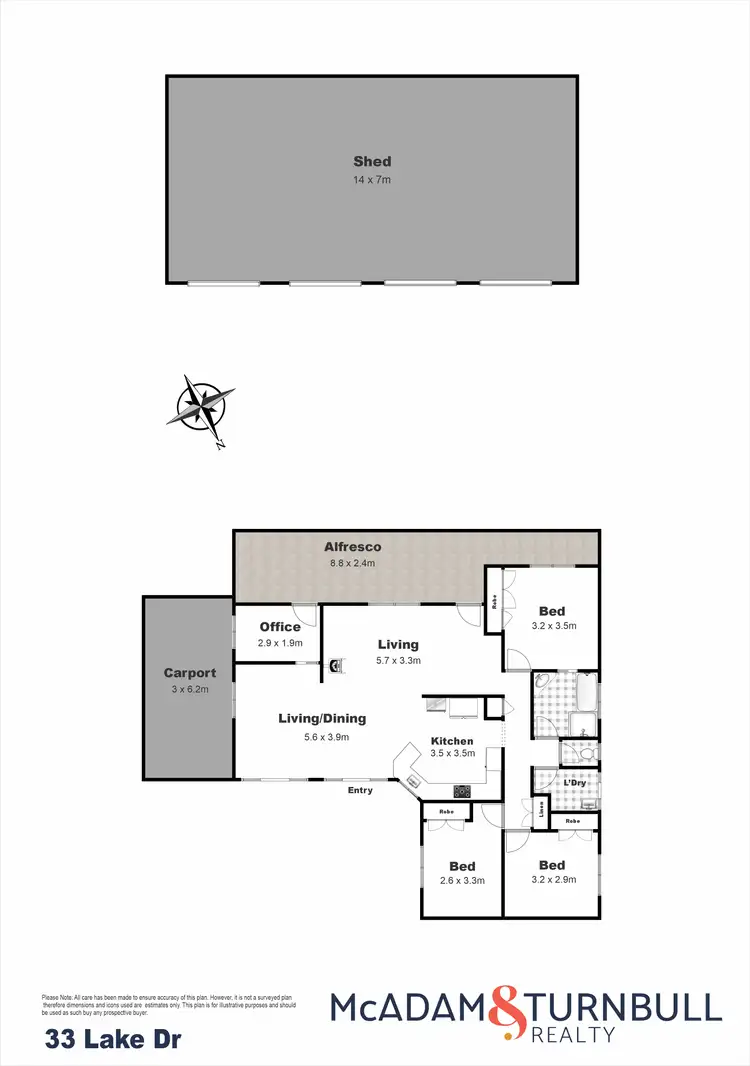 Floorplan of Homely house listing, 33 Lake Drive, Meringandan QLD 4352
