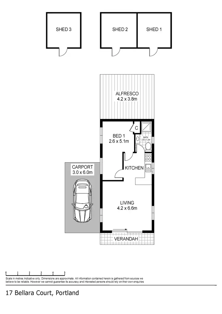 Floorplan of Homely unit listing, 17 Bellara Court, Portland VIC 3305