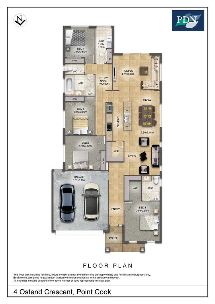Floorplan of Homely house listing, 4 Ostend Crescent, Point Cook VIC 3030