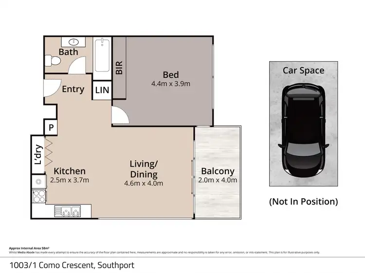 Floorplan of Homely apartment listing, 1003/1 Como Crescent, Southport QLD 4215