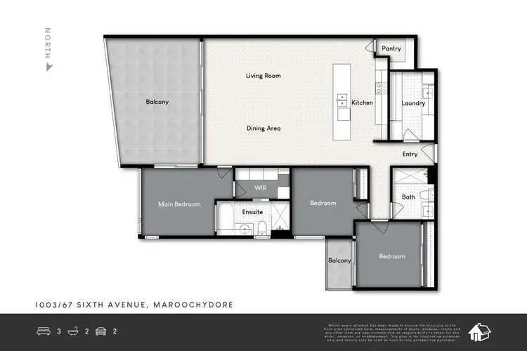 Floorplan of Homely apartment listing, 1003/67 Sixth Avenue, Maroochydore QLD 4558