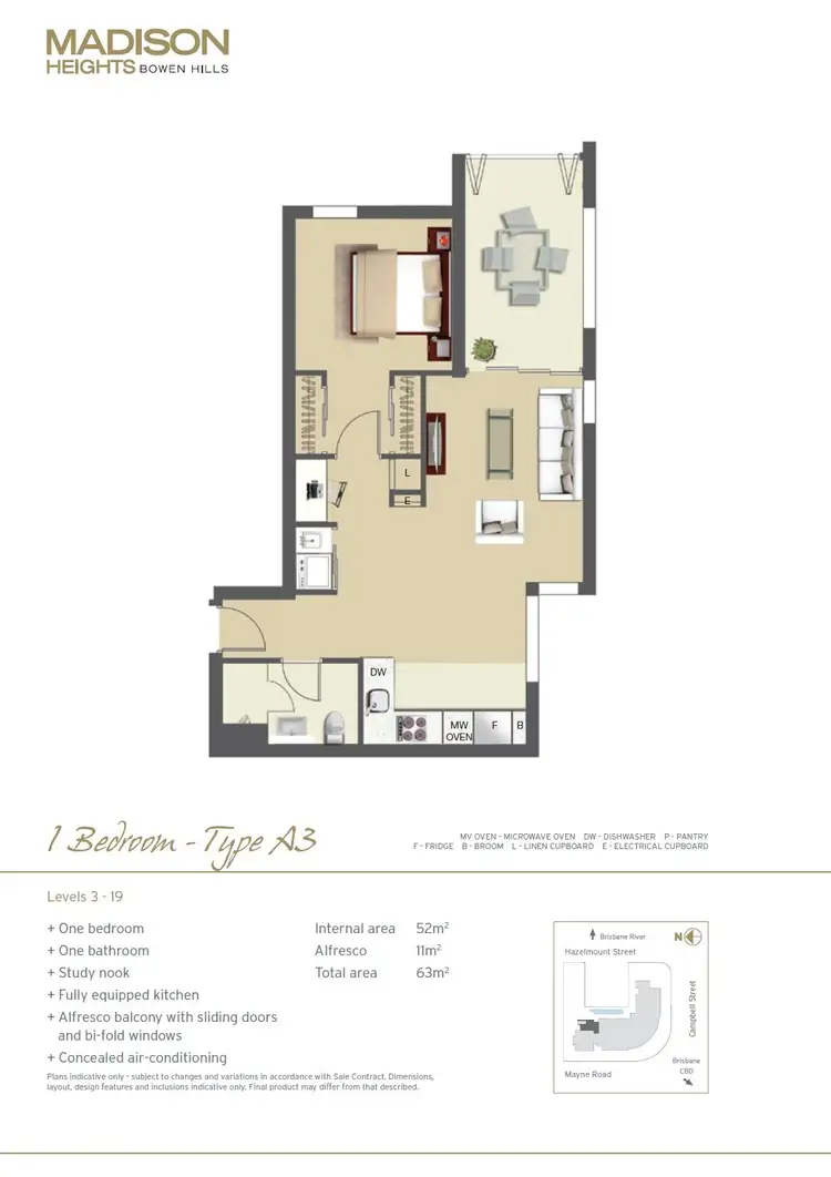 Floorplan of Homely apartment listing, 1110/35 Campbell Street, Bowen Hills QLD 4006
