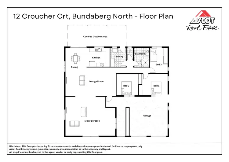 Floorplan of Homely house listing, 12 CROUCHER STREET, Bundaberg North QLD 4670