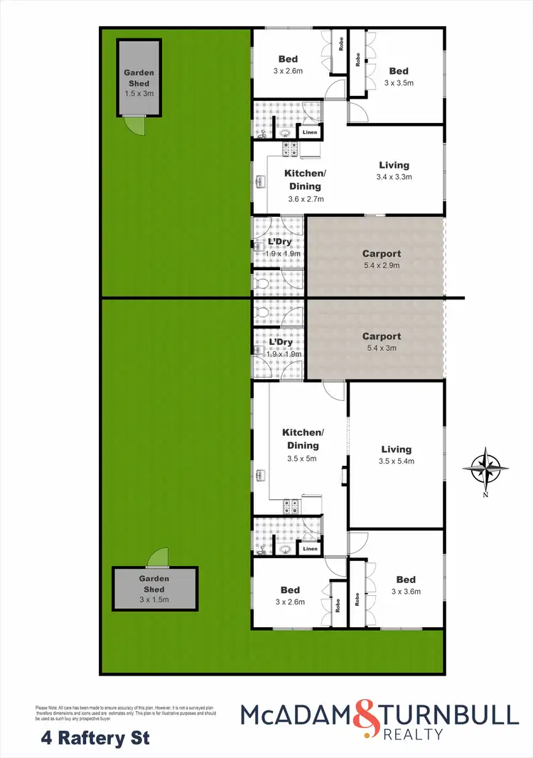 Floorplan of Homely block of units listing, 4 Raftery Street, Centenary Heights QLD 4350