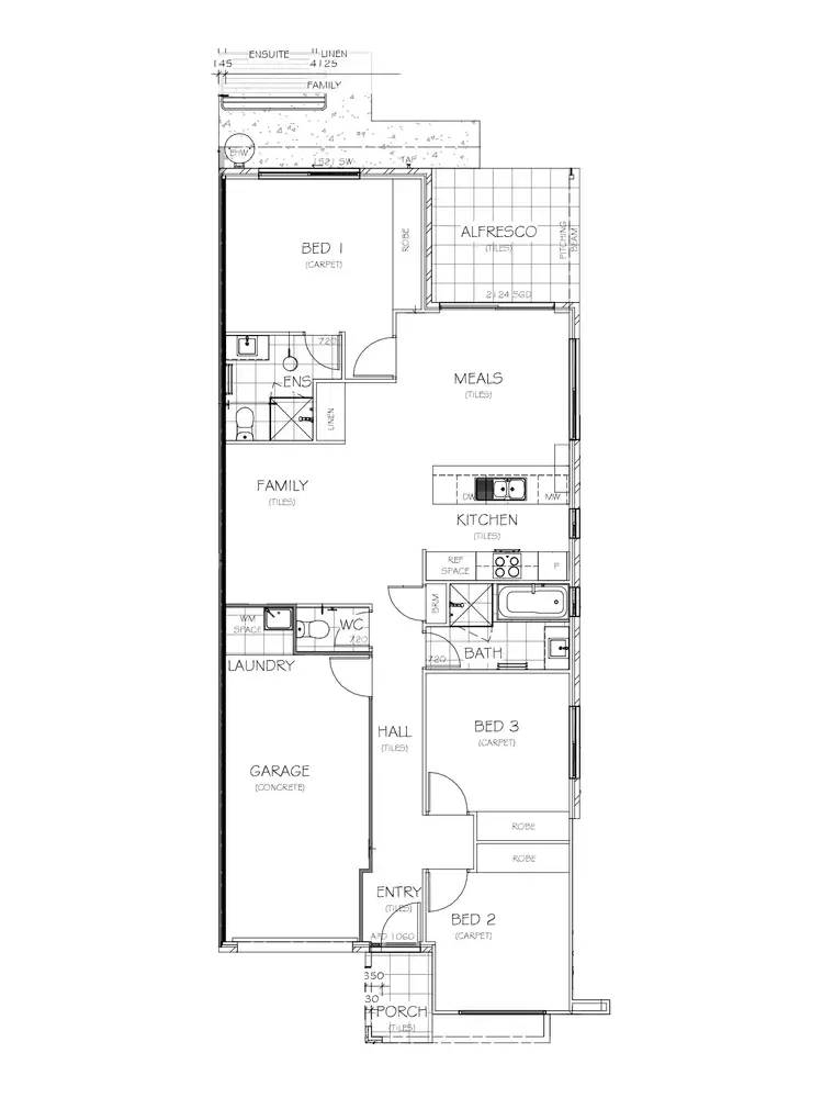 Floorplan of Homely semi-detached listing, 72 McKinnon Drive, Yarrabilba QLD 4207