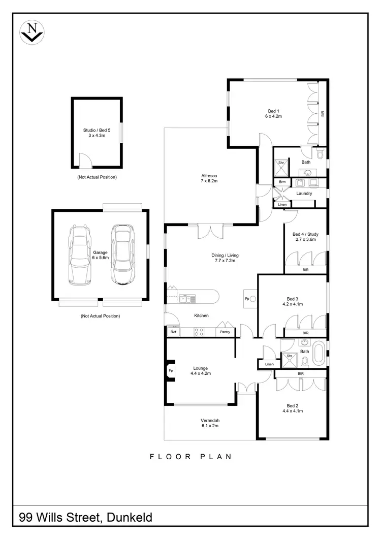 Floorplan of Homely house listing, 99 Wills Street, Dunkeld VIC 3294