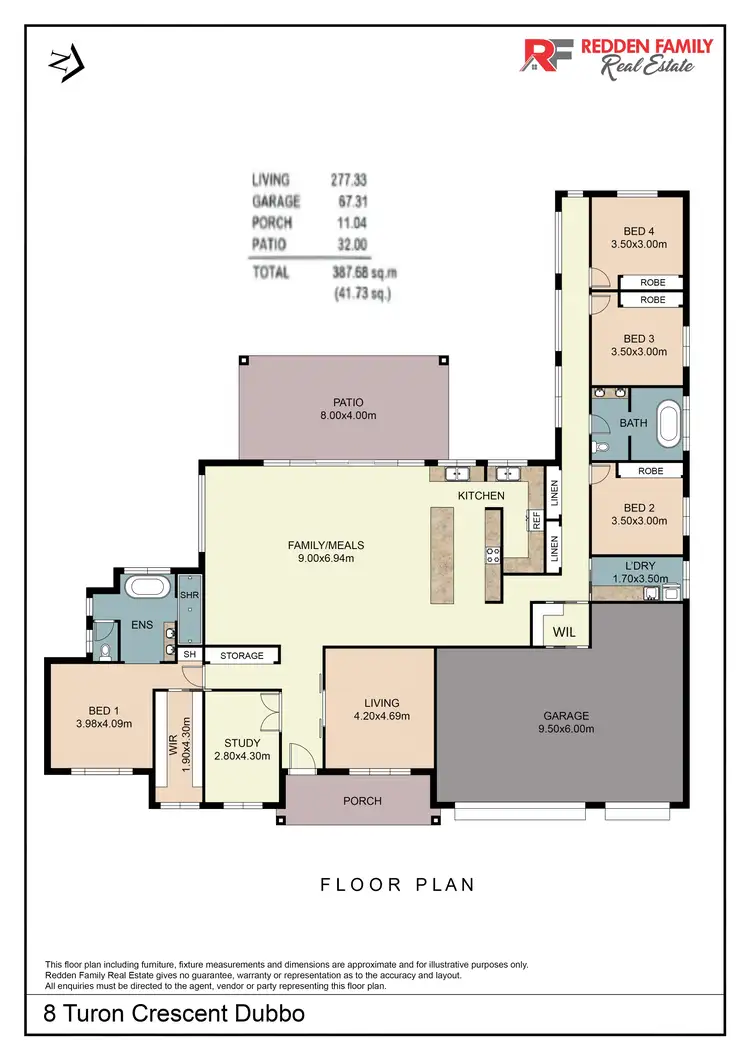 Floorplan of Homely house listing, 8 Turon Crescent, Dubbo NSW 2830