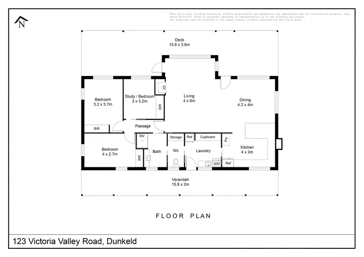 Floorplan of Homely house listing, 123 Victoria Valley Road, Dunkeld VIC 3294