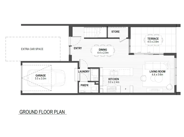 Floorplan of Homely townhouse listing, 3 Adra Ave, Box Hill NSW 2765