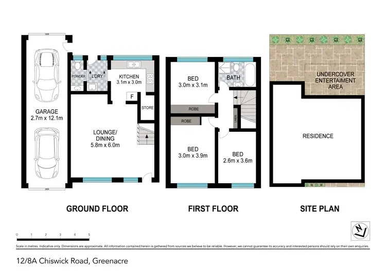 Floorplan of Homely townhouse listing, 12/8A Chiswick Road, Greenacre NSW 2190