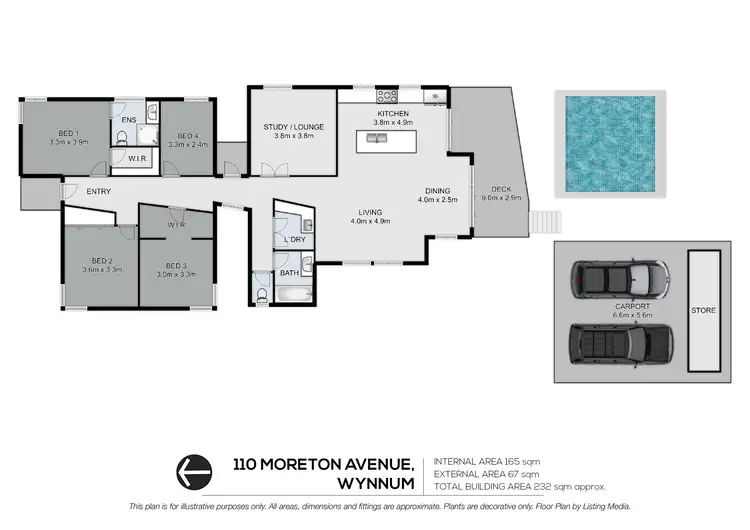 Floorplan of Homely house listing, 110 Moreton Avenue, Wynnum QLD 4178