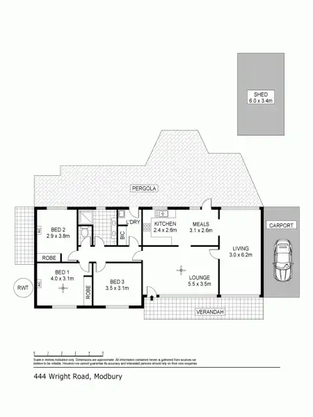 Floorplan of Homely house listing, 444 Wright Road, Modbury SA 5092
