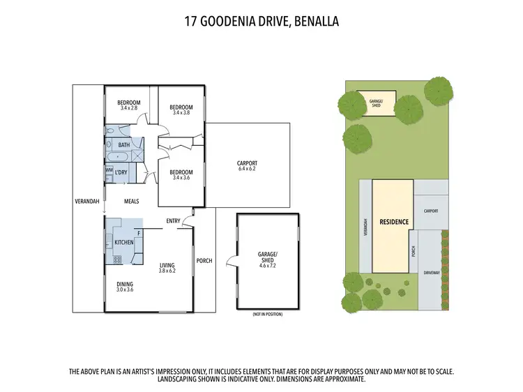 Floorplan of Homely house listing, 17 Goodenia Drive,, Benalla VIC 3672