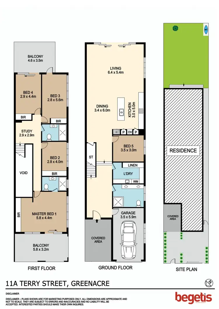Floorplan of Homely semi-detached listing, 11A Terry Street, Greenacre NSW 2190