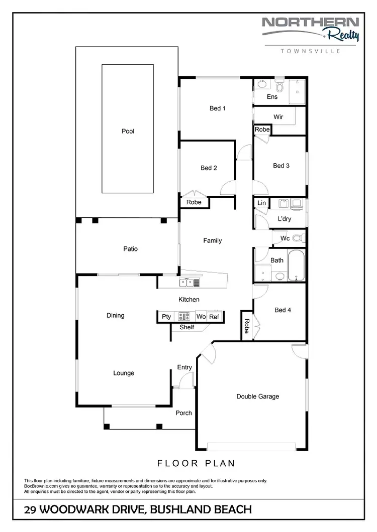 Floorplan of Homely house listing, 29 Woodwark Drive, Bushland Beach QLD 4818