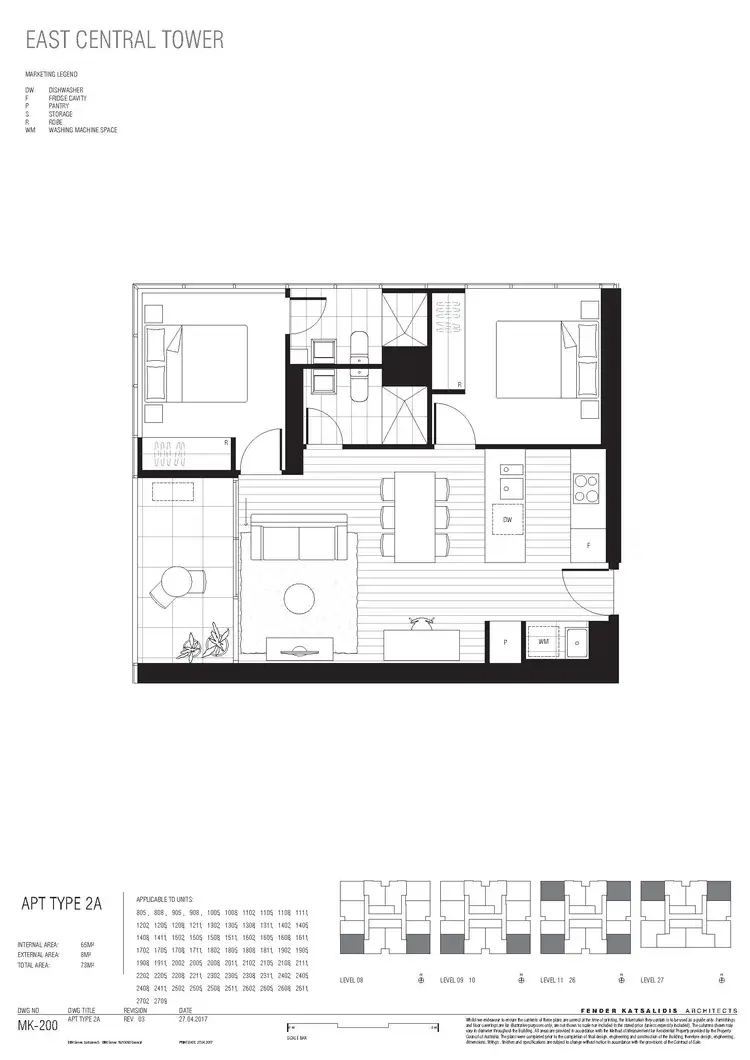 Floorplan of Homely apartment listing, 1805/3 Young Street, Box Hill VIC 3128
