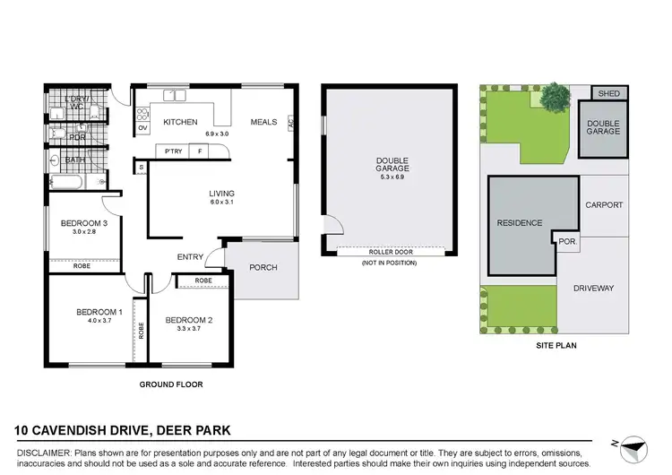 Floorplan of Homely house listing, 10 Cavendish Drive, Deer Park VIC 3023