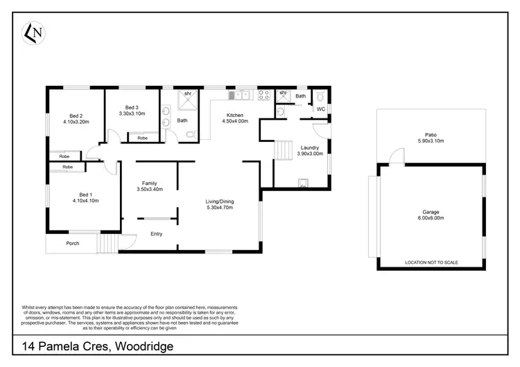 Floorplan of Homely house listing, 14 Pamela Crescent, Woodridge QLD 4114