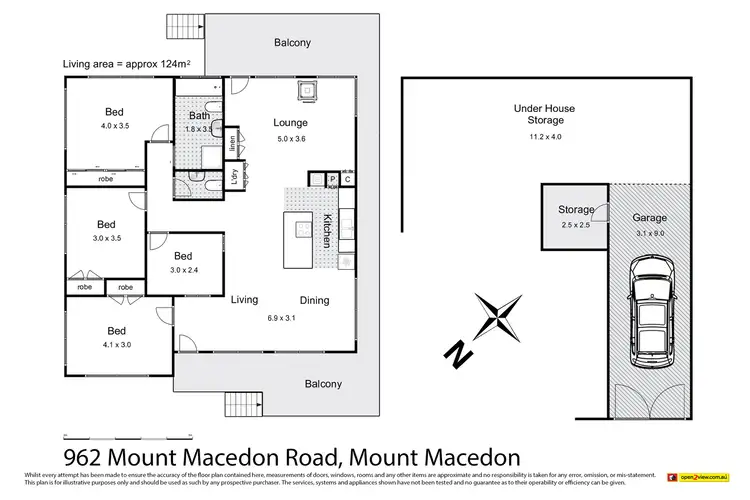 Floorplan of Homely house listing, 962 Mount Macedon Road, Mount Macedon VIC 3441