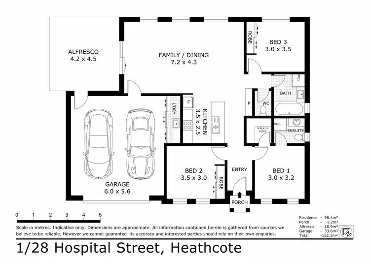 Floorplan of Homely townhouse listing, 1/28 Hospital Street, Heathcote VIC 3523