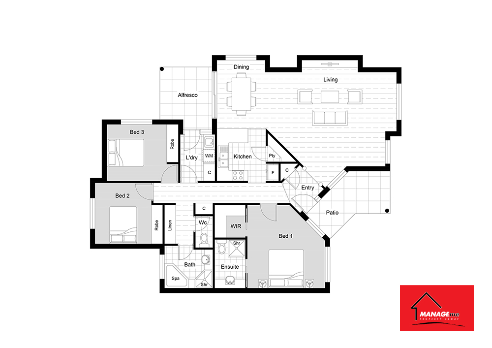 Floorplan of Homely townhouse listing, 14/3 Tauss Place, Bruce ACT 2617