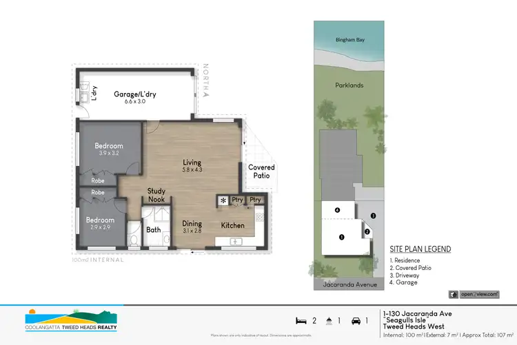 Floorplan of Homely semi-detached listing, 1/130 Jacaranda Avenue, Tweed Heads West NSW 2485