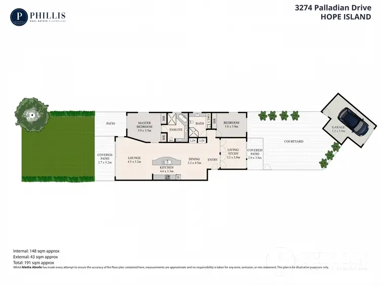 Floorplan of Homely unit listing, 3274 The Palladian Drive, Hope Island QLD 4212