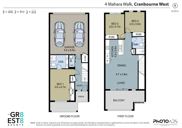 Floorplan of Homely townhouse listing, 4 Mahara Walk, Cranbourne West VIC 3977