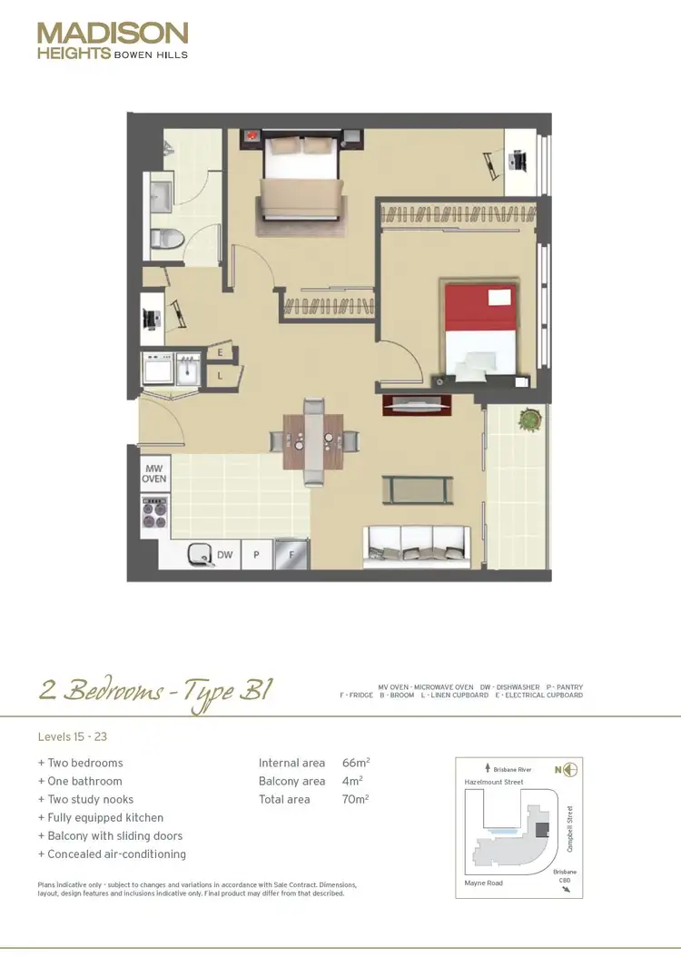 Floorplan of Homely apartment listing, 2303/35 Campbell Street, Bowen Hills QLD 4006