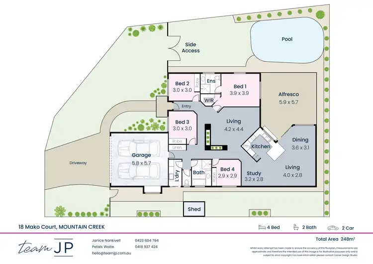Floorplan of Homely house listing, 18 Mako Court, Mountain Creek QLD 4557