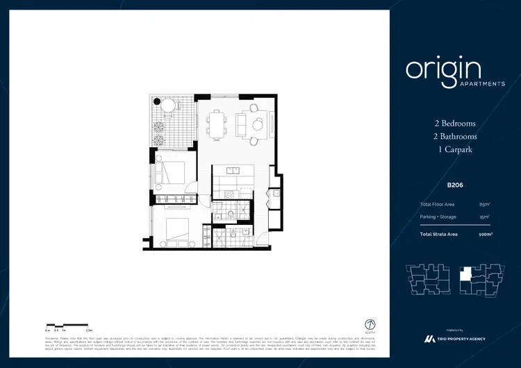 Floorplan of Homely apartment listing, 206/1B Crandon Road, Epping NSW 2121