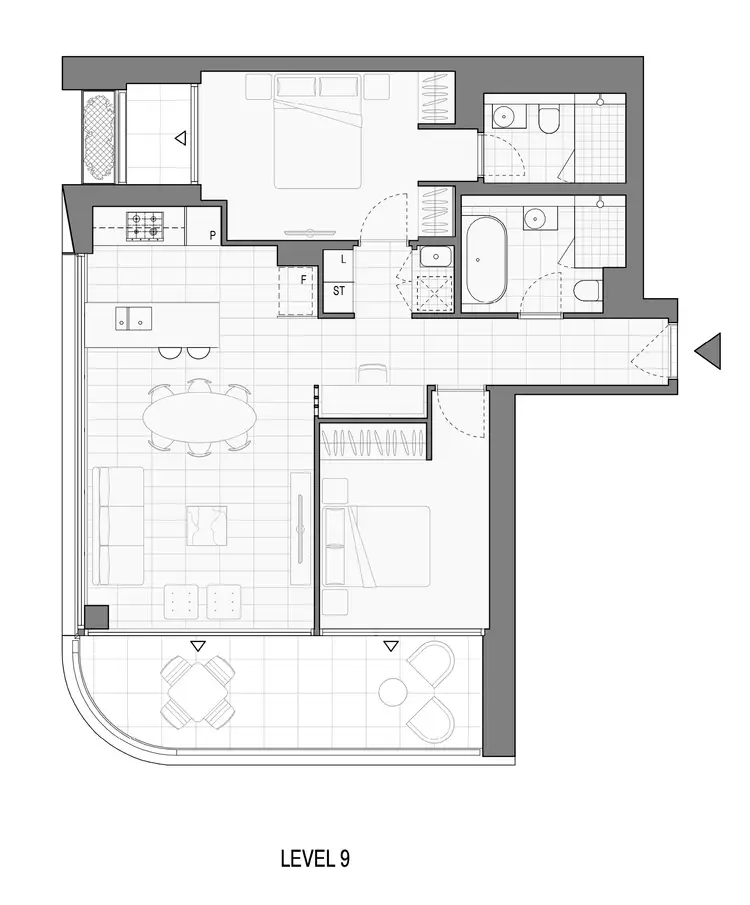 Floorplan of Homely apartment listing, 902/32 Ebsworth Street, Zetland NSW 2017