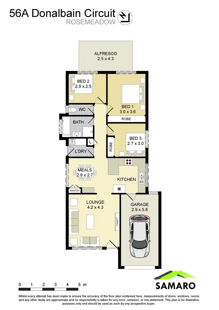 Floorplan of Homely house listing, 56A Donalbain Circuit, Rosemeadow NSW 2560