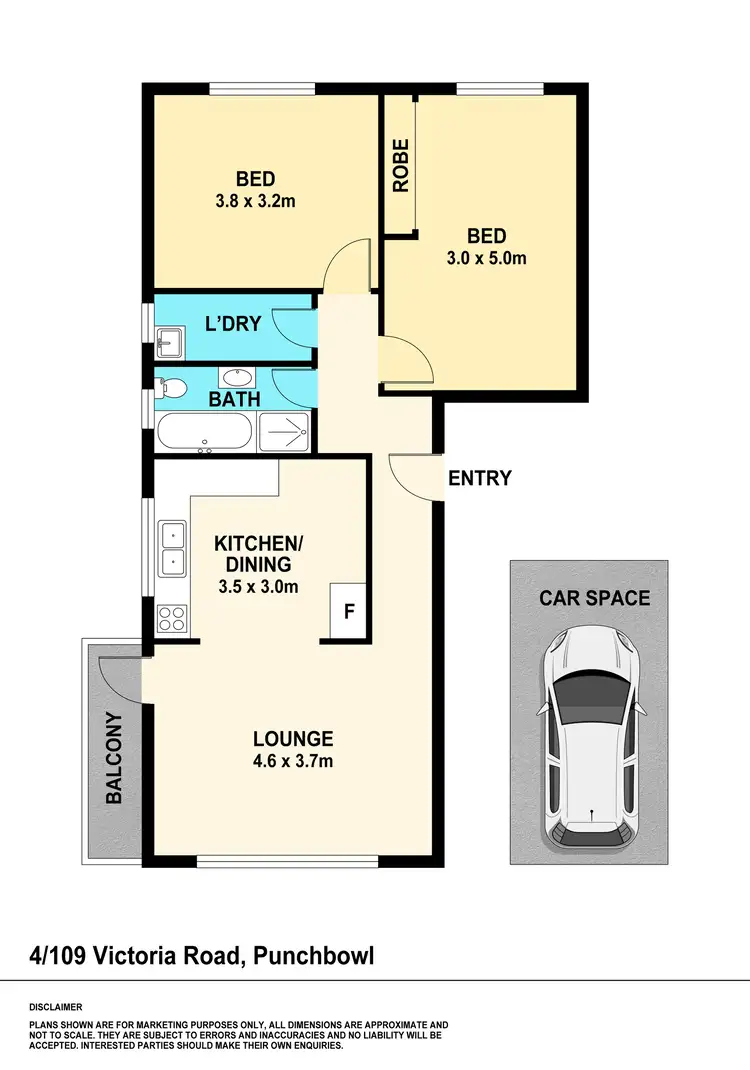 Floorplan of Homely block of units listing, 109 Victoria Road, Punchbowl NSW 2196