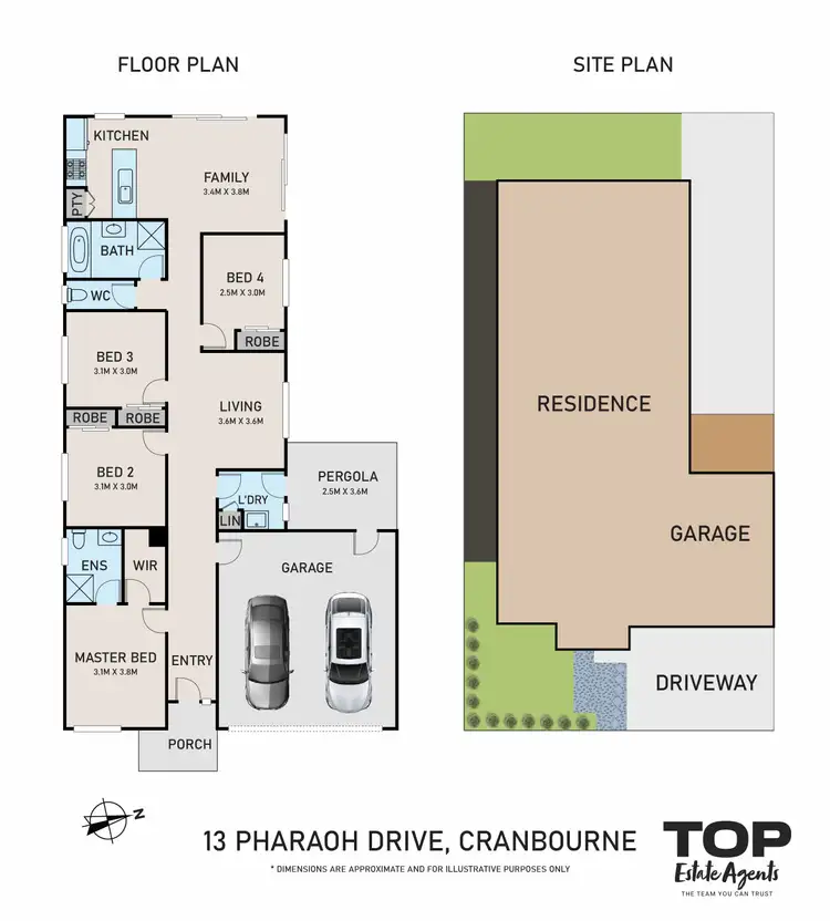 Floorplan of Homely house listing, 13 Pharaoh Drive, Cranbourne VIC 3977