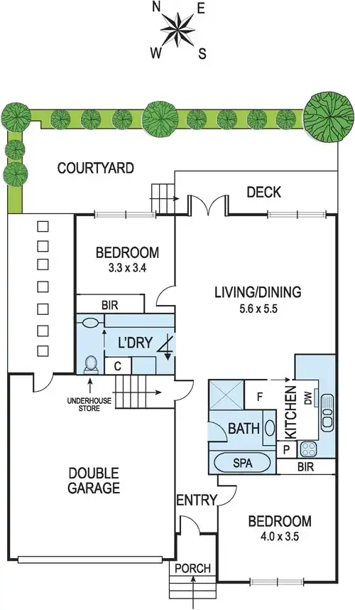 Floorplan of Homely unit listing, 2/59 Orchard Crescent, Mont Albert North VIC 3129