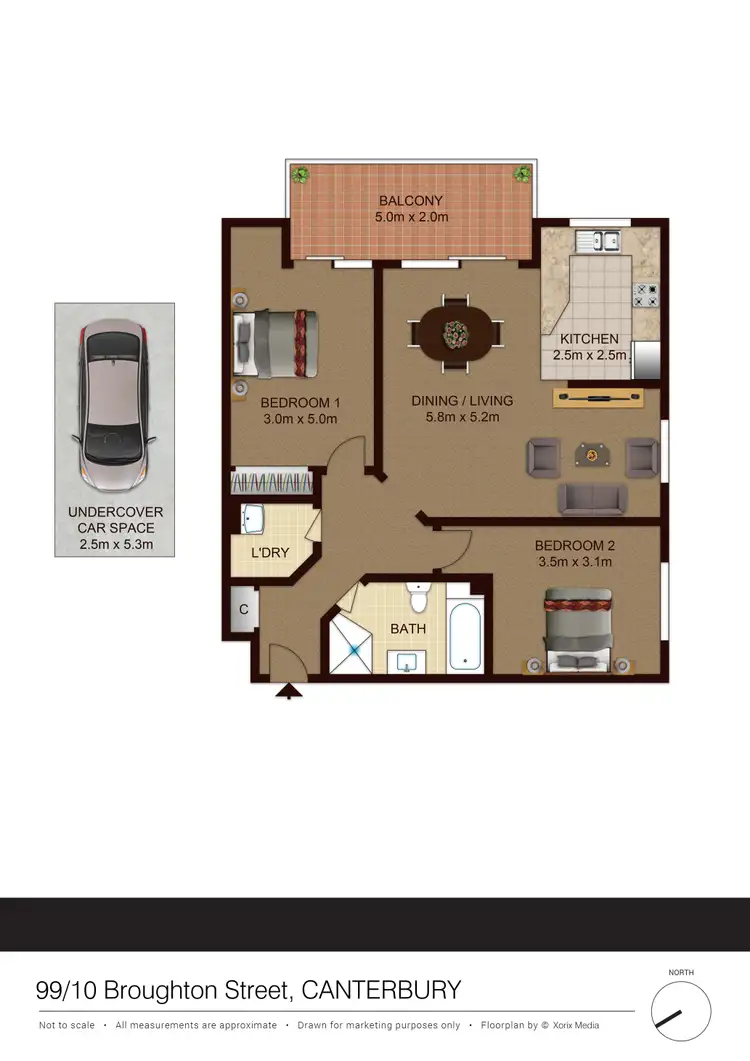 Floorplan of Homely unit listing, 99/10 Broughton Street, Canterbury NSW 2193