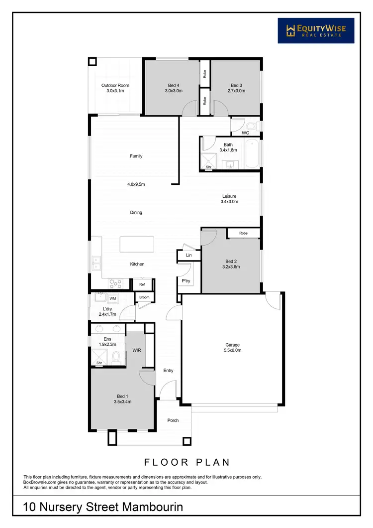 Floorplan of Homely house listing, 10 Nursery Street, Mambourin VIC 3024