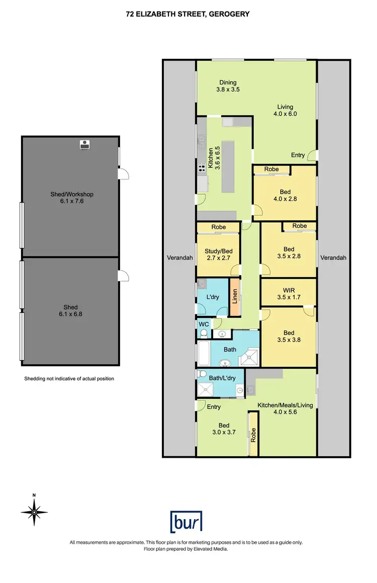 Floorplan of Homely rural property listing, 72 Elizabeth Street, Gerogery NSW 2642