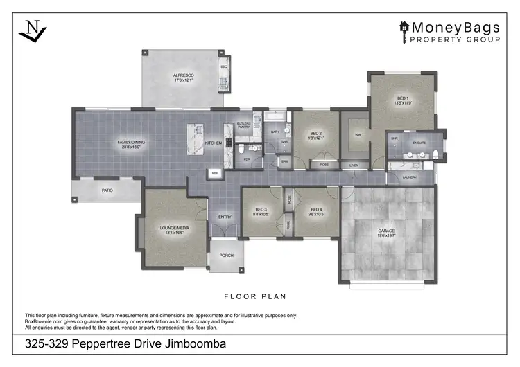 Floorplan of Homely house listing, 325-329 Peppertree Drive, Jimboomba QLD 4280