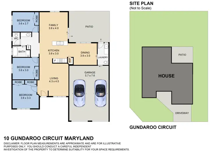 Floorplan of Homely house listing, 10 Gundaroo Circuit, Maryland NSW 2287