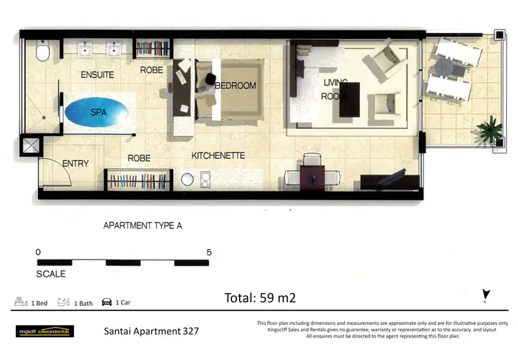 Floorplan of Homely unit listing, Unit 327 Santai Resort 101/9-13 Dianella Drive, Casuarina NSW 2487
