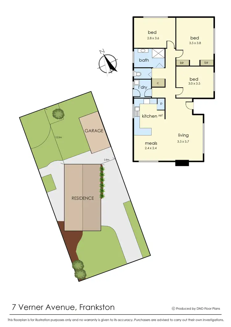 Floorplan of Homely house listing, 7 Verner Avenue, Frankston VIC 3199
