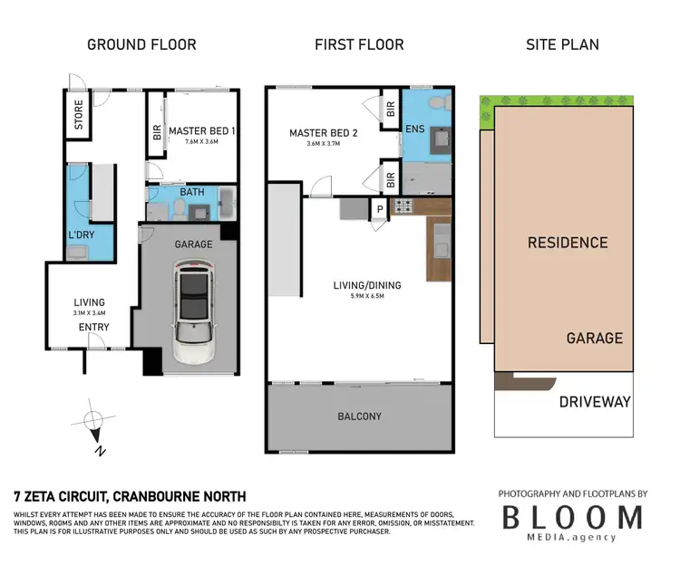 Floorplan of Homely townhouse listing, 7 Zeta Circuit, Cranbourne North VIC 3977