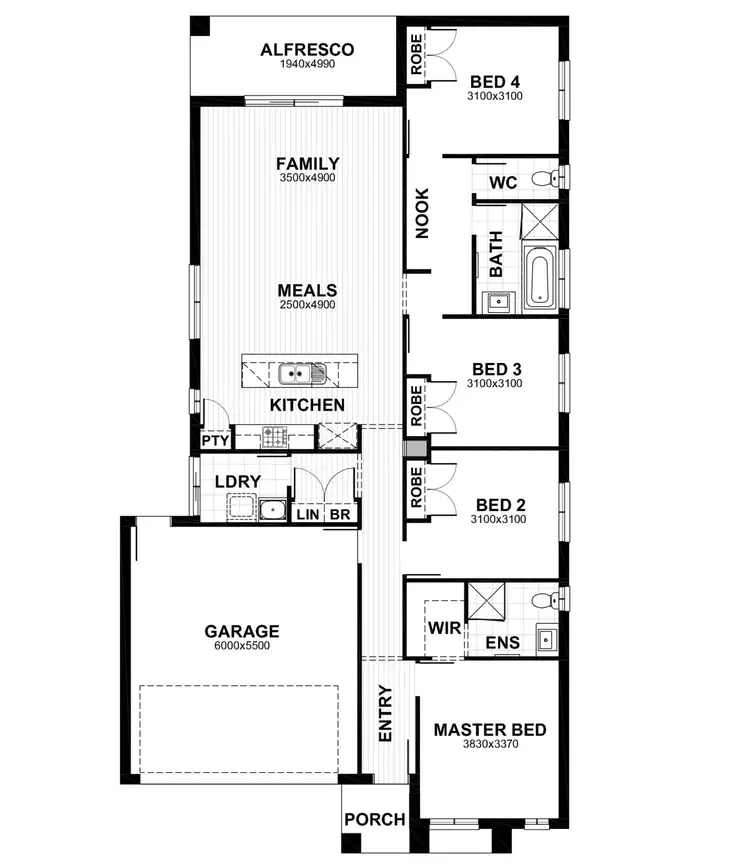 Floorplan of Homely house listing, Lot 1155 Daintree Road, Pakenham VIC 3810